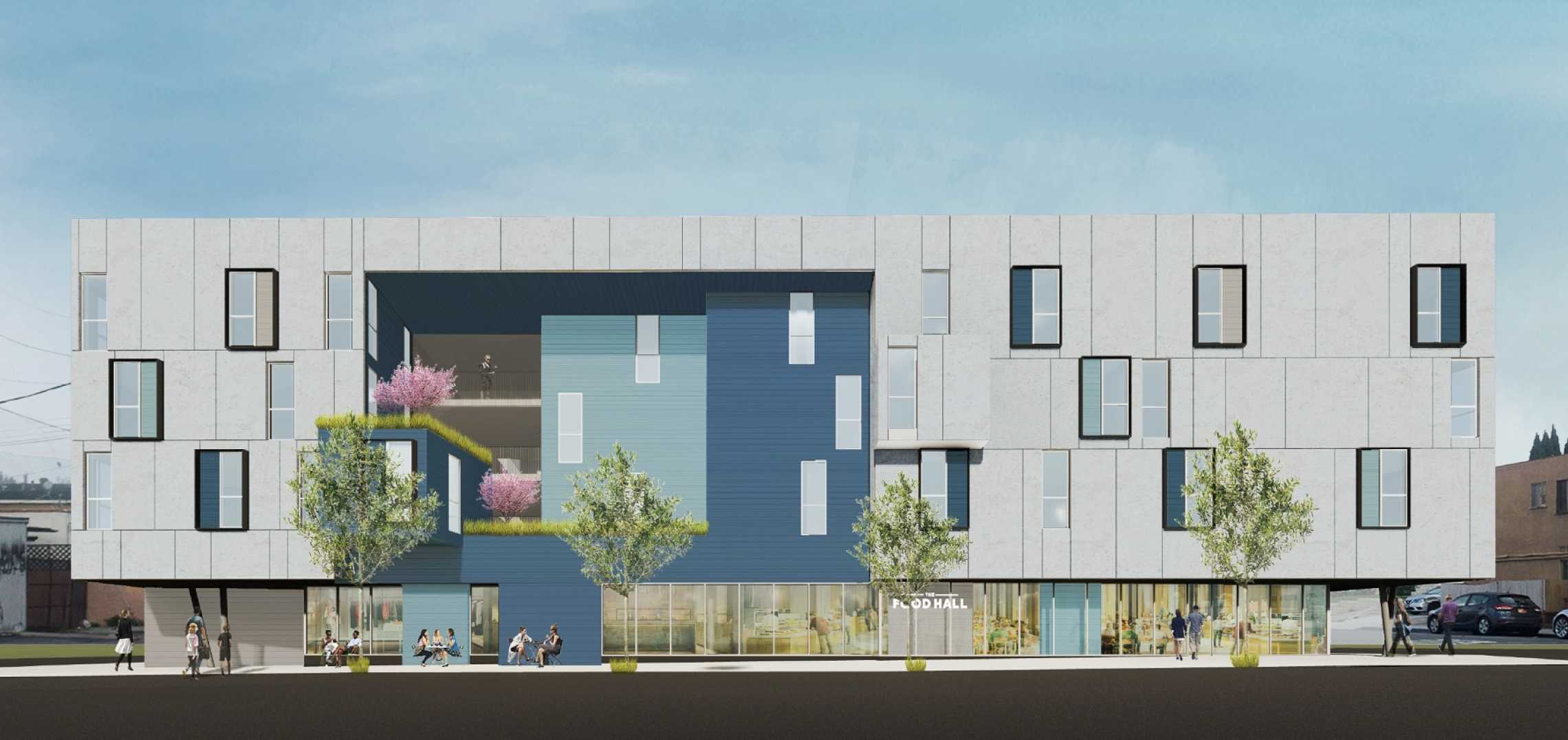 Brunson Terrace affordable housing unwrapped at 1819 Pico Boulevard in